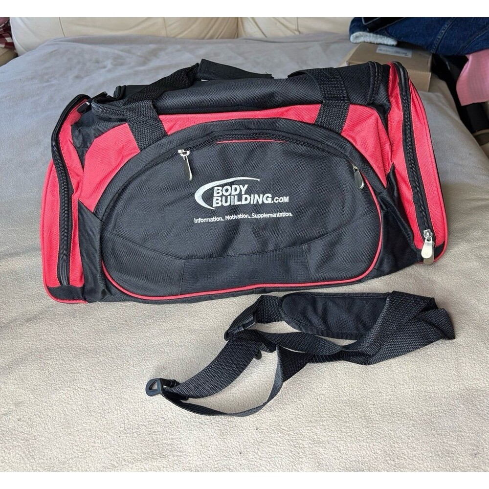 Brand New Bodybuilding.com Large Gym Bag Shoe Storage Pocket with Shoulder Strap